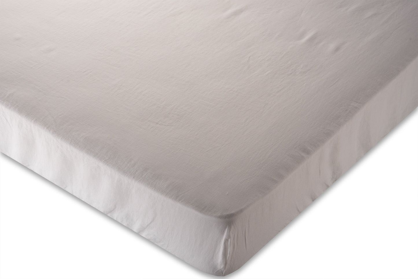 Natural linen fitted sheet