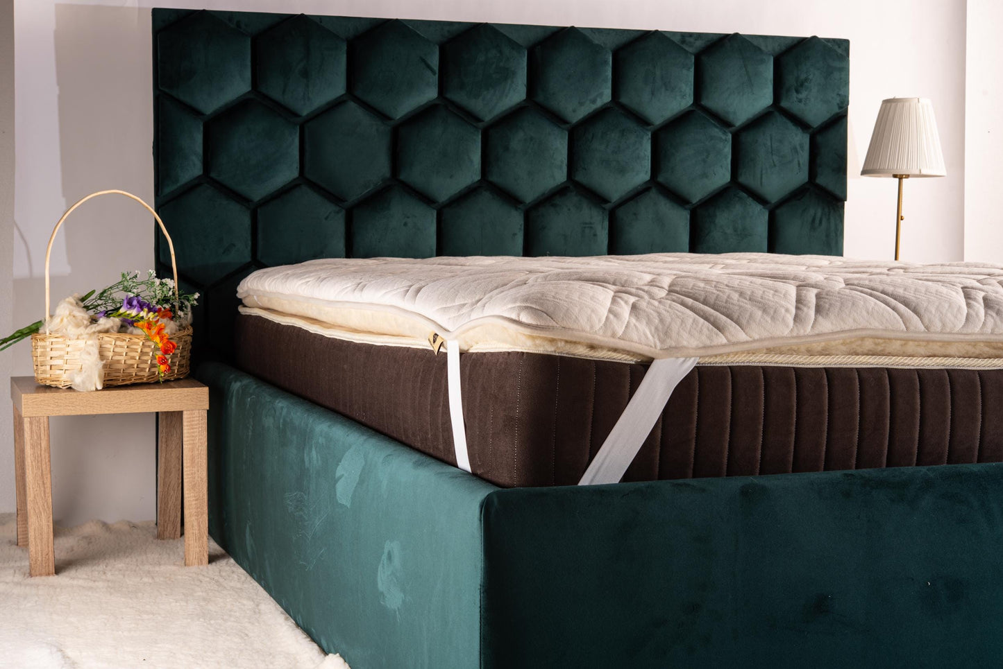 Reversible All Season Wool and Hemp Mattress Topper, US SIZE