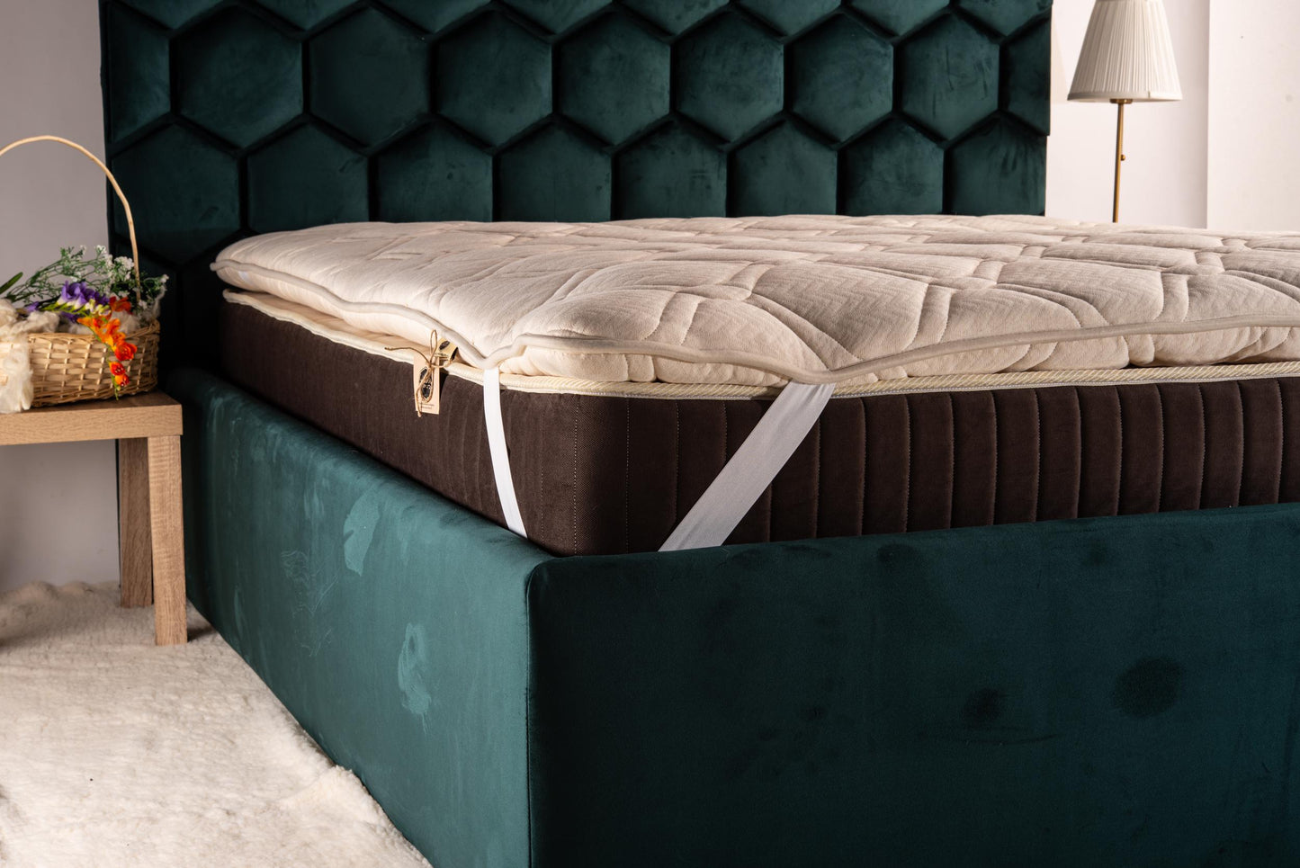 Wool Mattress Topper – Organic Cotton & Hemp cover, US SIZE