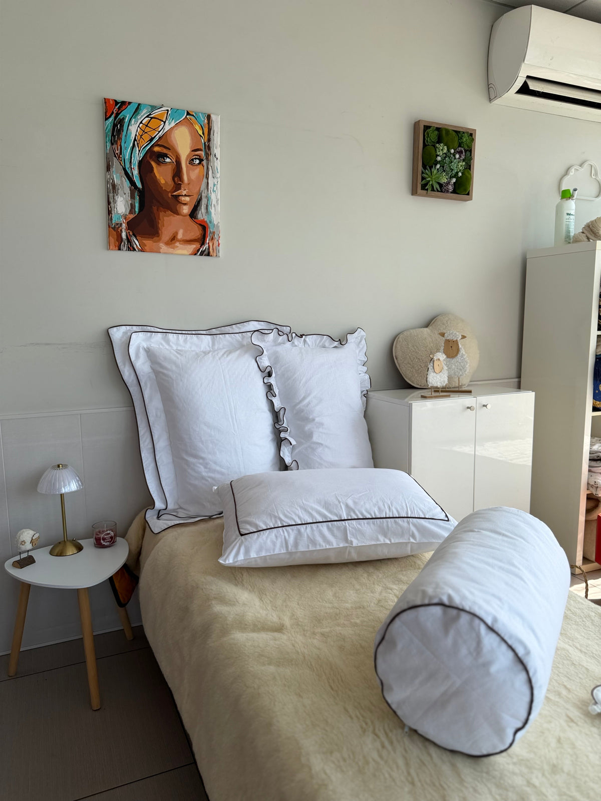THE ART OF HER  An exclusive pillow collection by The Woolland  Inspired by the women who turn a house into a home. Natural pillow