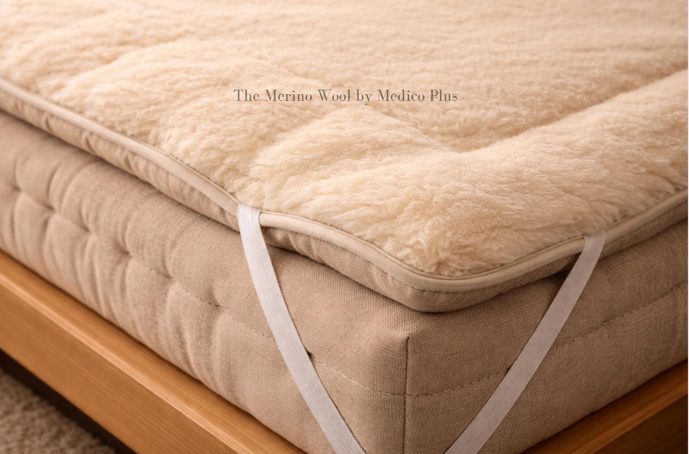 Natural wool mattress toppers