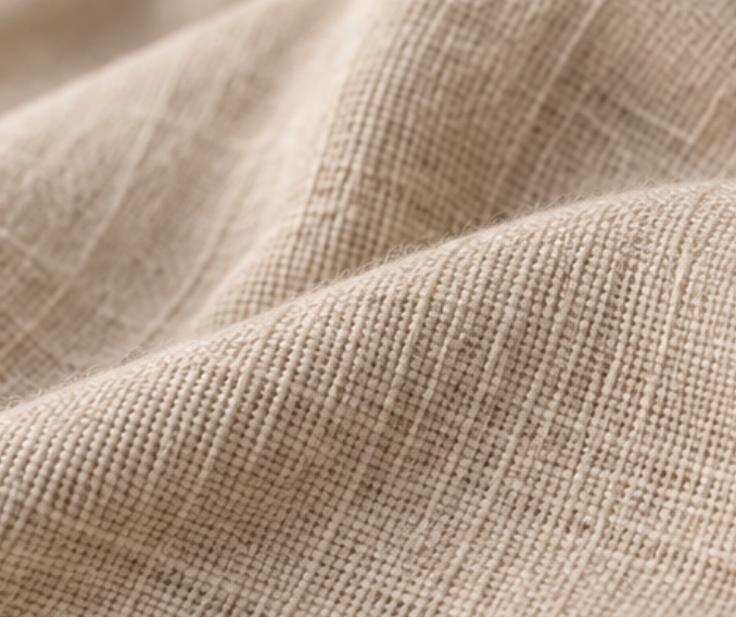 Natural Linen Decorative Cushion with Wool Filling – Handmade Throw Pillow