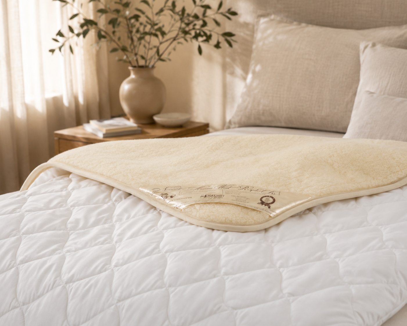 Handmade linen duvet with Bulgarian Merino wool filling – reversible all season natural bedding by TheWoolland