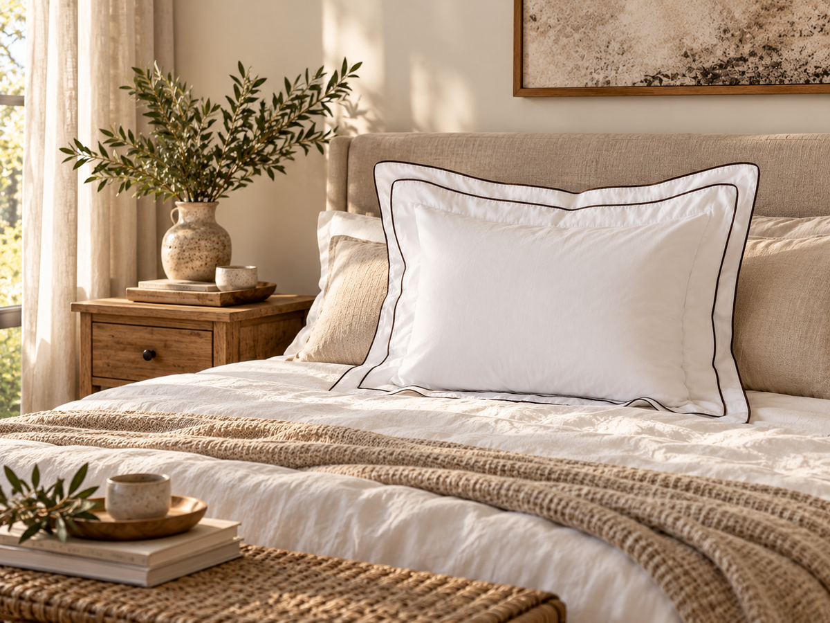 Handmade Natural Linen Pillow with Wool Filling – Elizabeth by The Woolland
