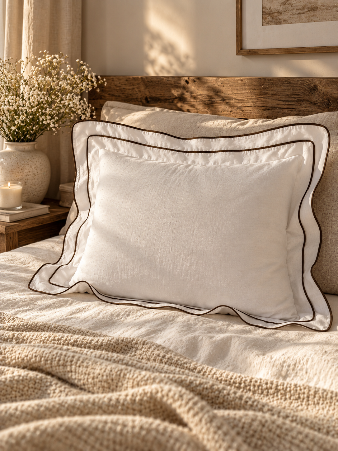 Handmade Natural Linen Pillow with Wool Filling – Elizabeth by The Woolland
