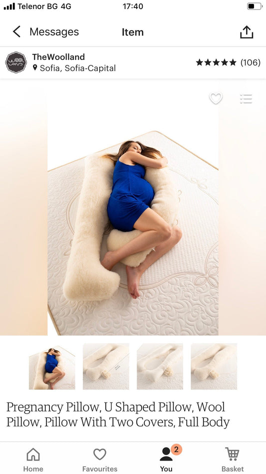 Custom Order for Jordan - extra cost for changing the pregnancy pillow - C-shaped to U-shape with woolen cover.