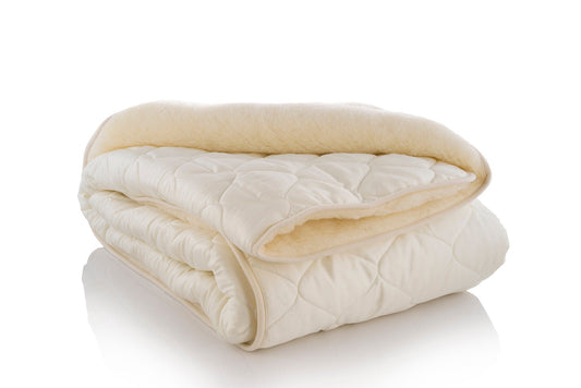 Custom: 100 X 130 CM, white cotton sateen and wool, Baby Blanket, Wool Filled Blanket, Cotton Blanket,  Merino Wool Blanket, Children Gift