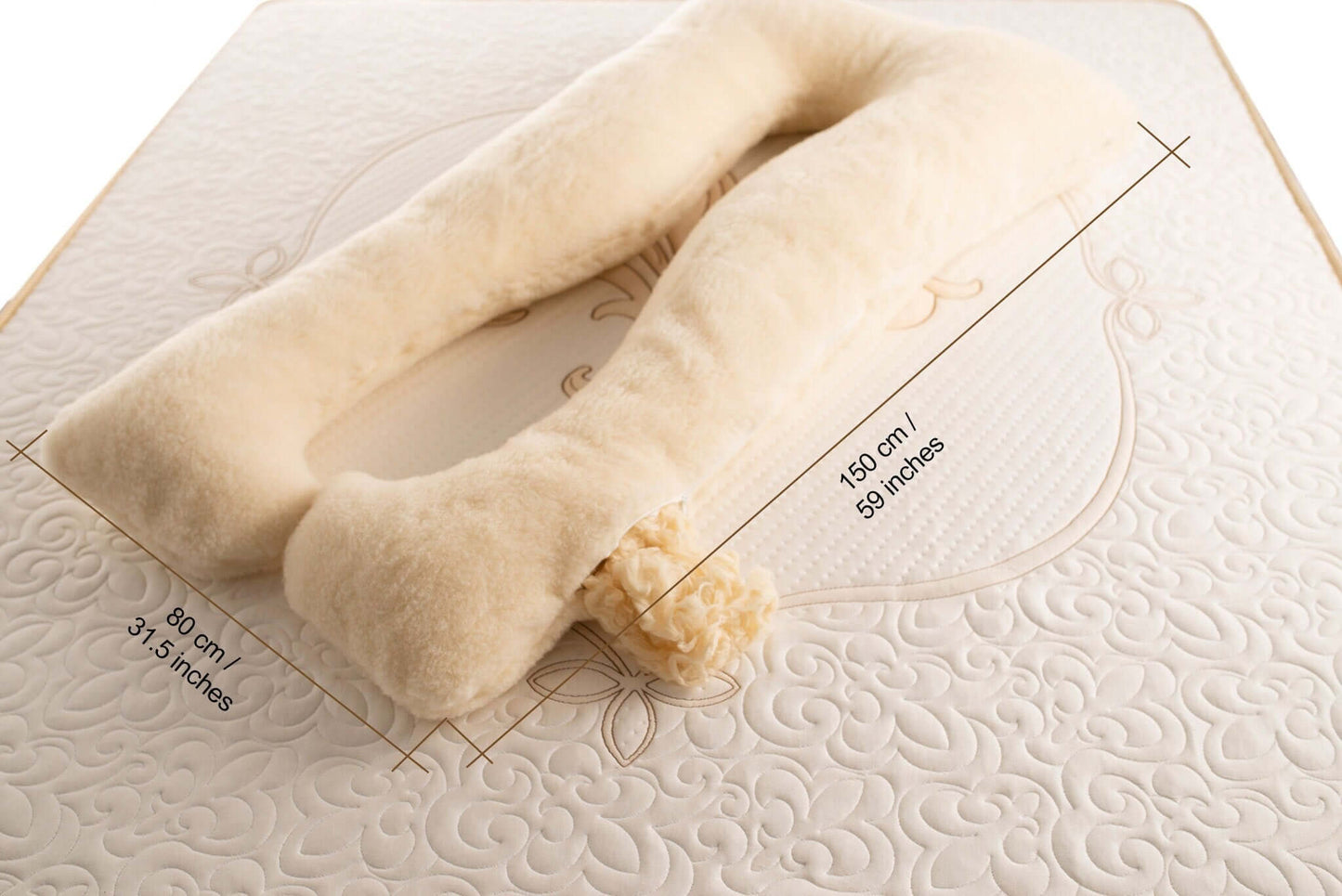 Full Body Merino Pillow - Pregnancy, P-Shaped