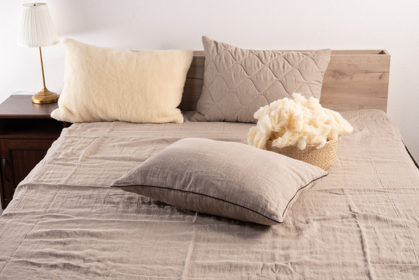 Natural linen pillow