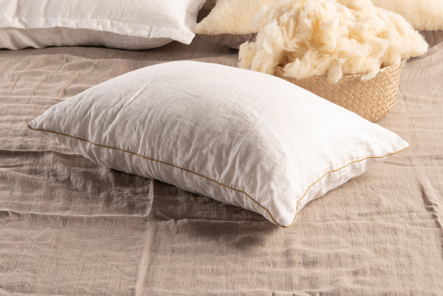 Natural linen pillow