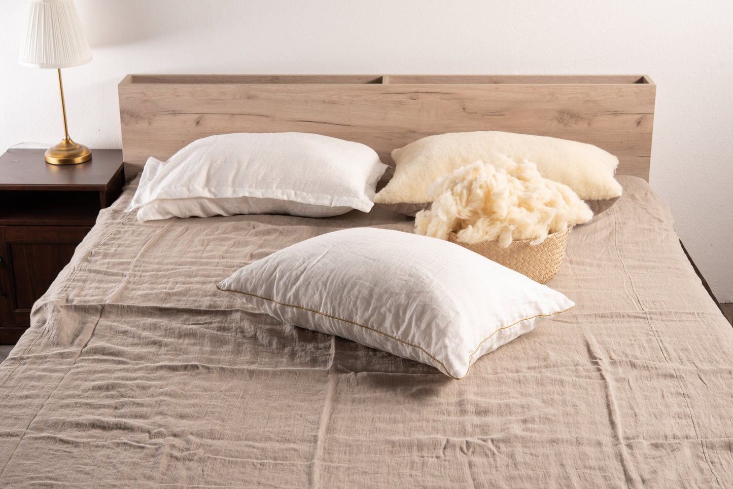 Natural linen pillow