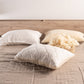 Two sided natural linen and wool pillow