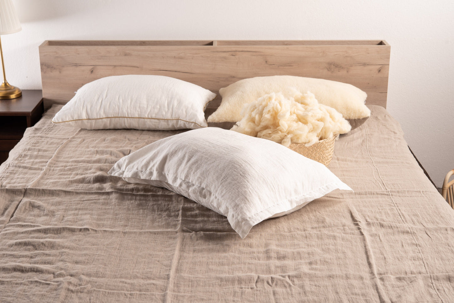 Organic Pillow with Raw Merino wool filling